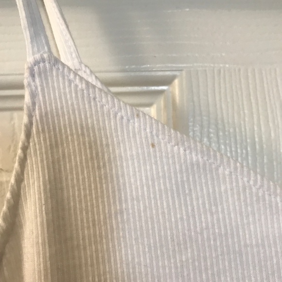 Lace Up White Crop Top Tank - Picture 2 of 4